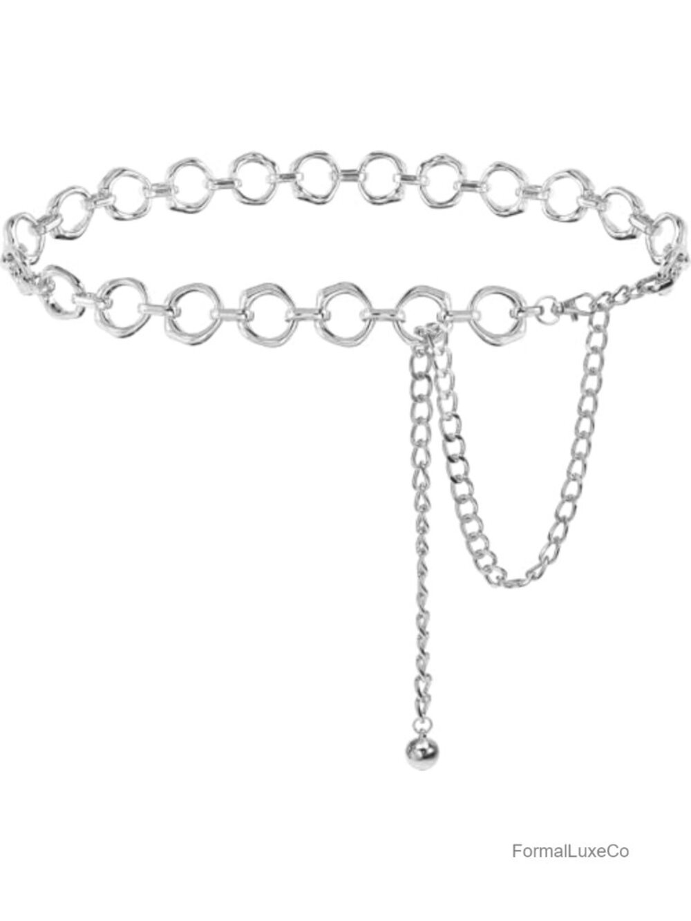 Adjustable Metal Waist Chain Belt for Dresses